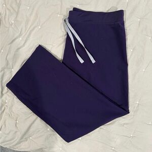 Figs purple straight leg scrub pants